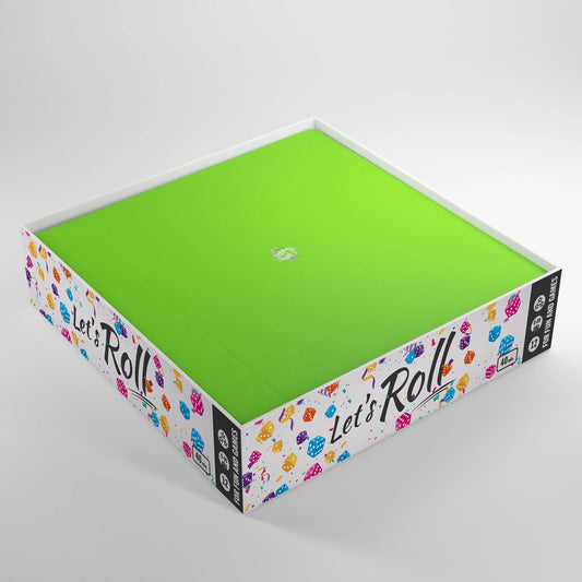 Gamegenic: Dice Tray - Square Magnetic - Black/Green