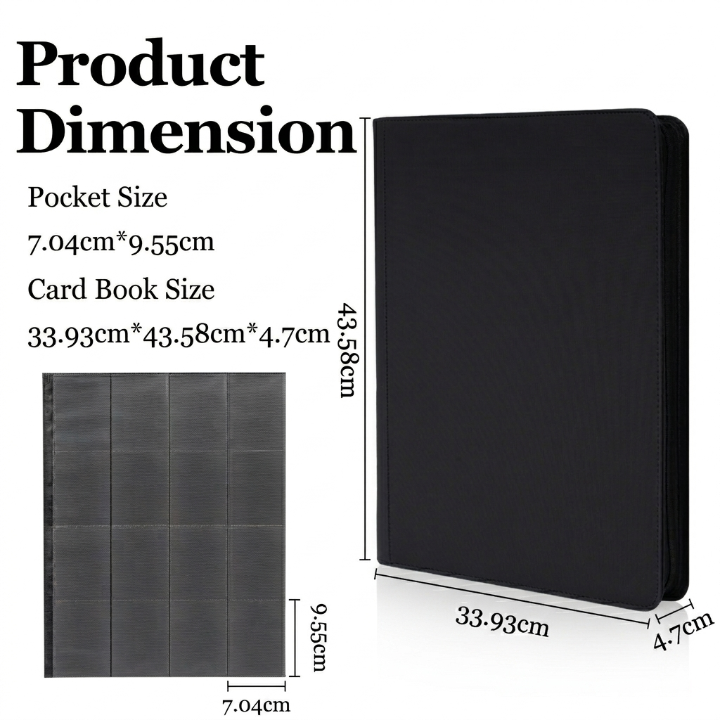 16-Pocket - 1024 Cards Zipster XXL Binder (Black)