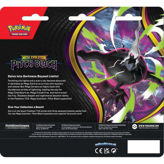 Pitch Black - 3-Pack Blister