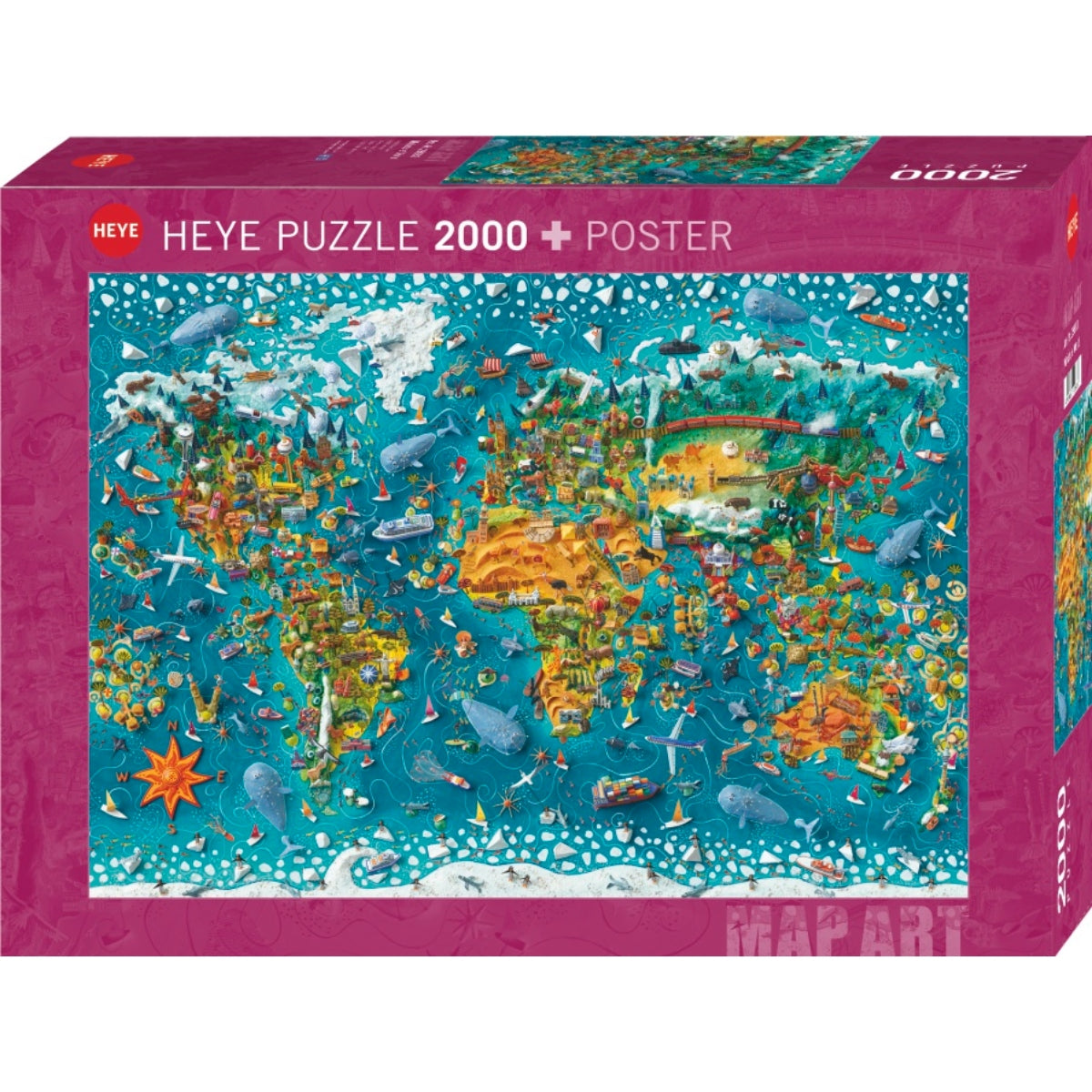 HEYE: Map Art: Miniature World (2000 Pieces)