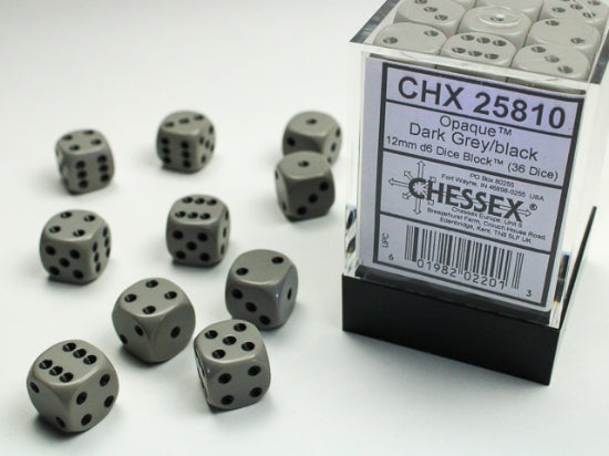 Chessex 12mm D6 Dice Block Set (x36)