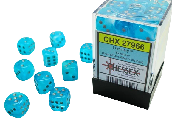 Chessex 12mm D6 Dice Block Set (x36)