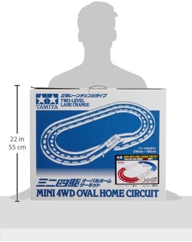 Oval Home Circuit with Lane Change (Red/White/Blue)