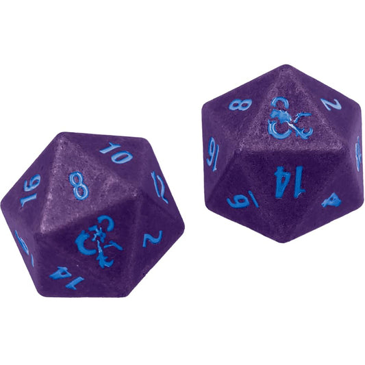 Ultra Pro: Dungeons & Dragons - 2 x D20 Heavy Metal Dice - Phandelver Campaign - Royal Purple and Sky Blue