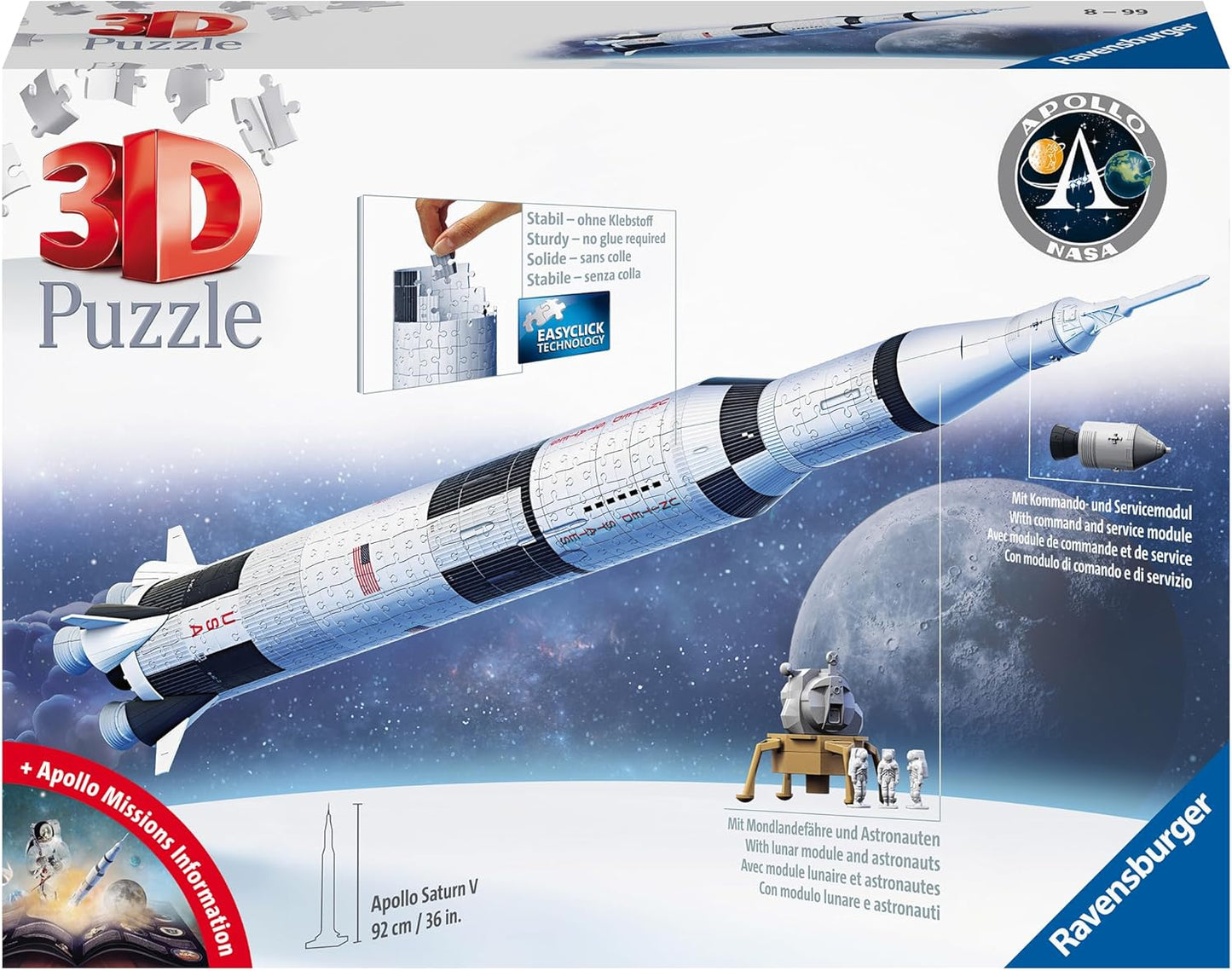 Ravensburger: Apollo‑Saturn V‑Rocket - 440pcs