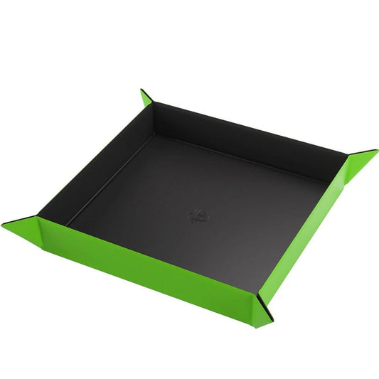 Gamegenic: Dice Tray - Square Magnetic - Black/Green