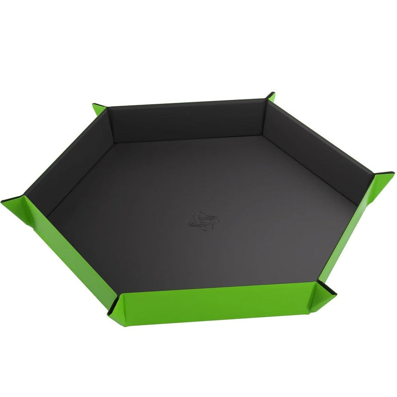 Gamegenic: Dice Tray - Hexagonal Magnetic - Black/Green