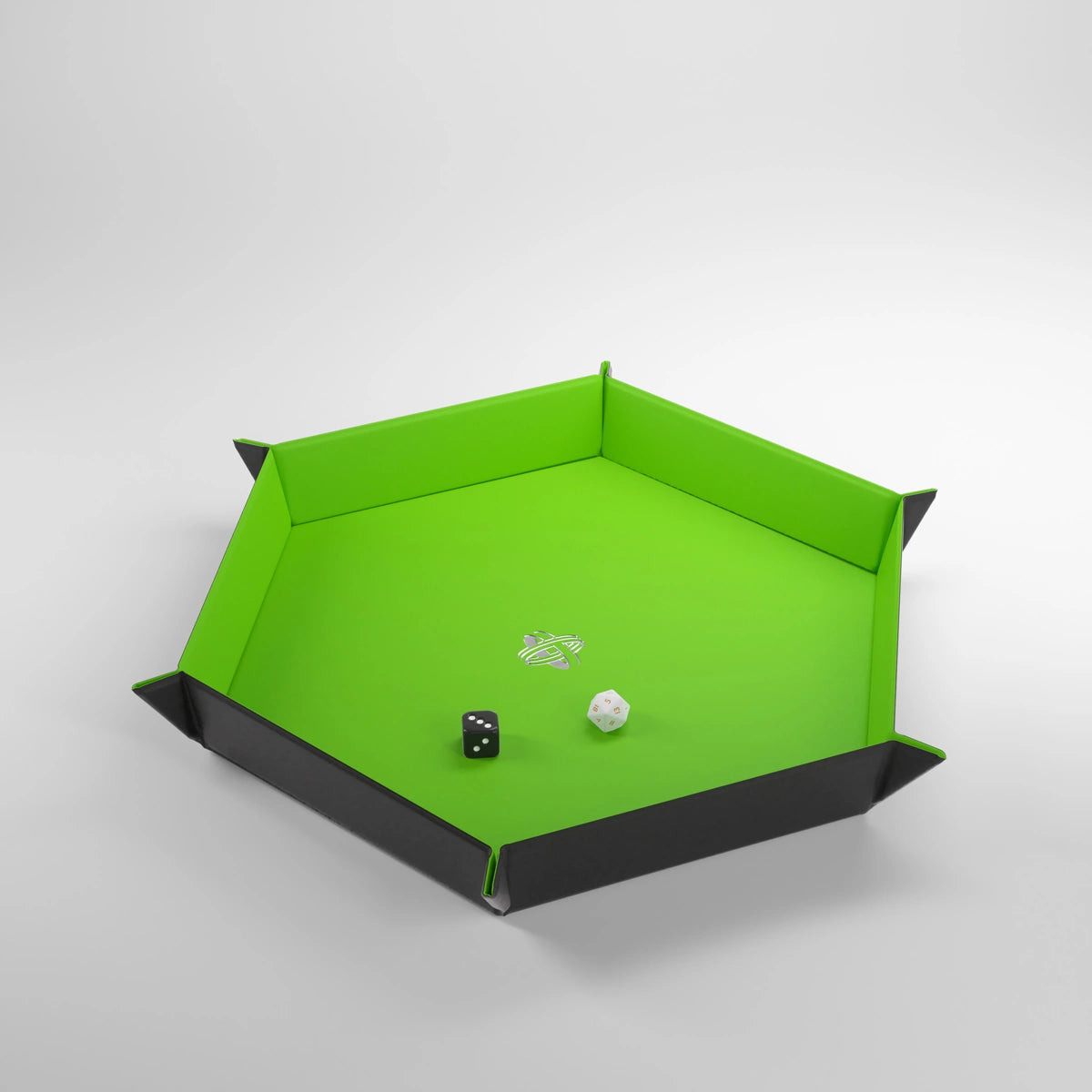 Gamegenic: Dice Tray - Hexagonal Magnetic - Black/Green