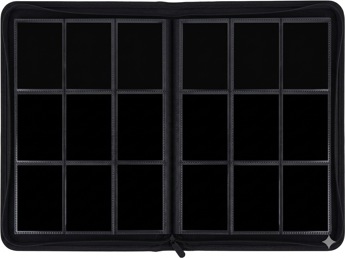 9-Pocket - 360 Cards Zipster XL Binder (Black)