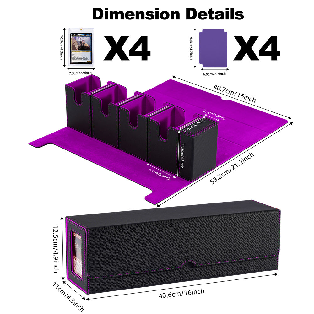 5-in-1 - 4-Slot Deck Box + Accessory Storage