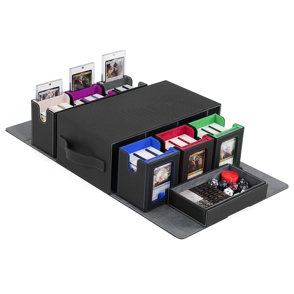 7-in-1 - 6-Slot Drawer-Style Deck Box + Accessory Drawer