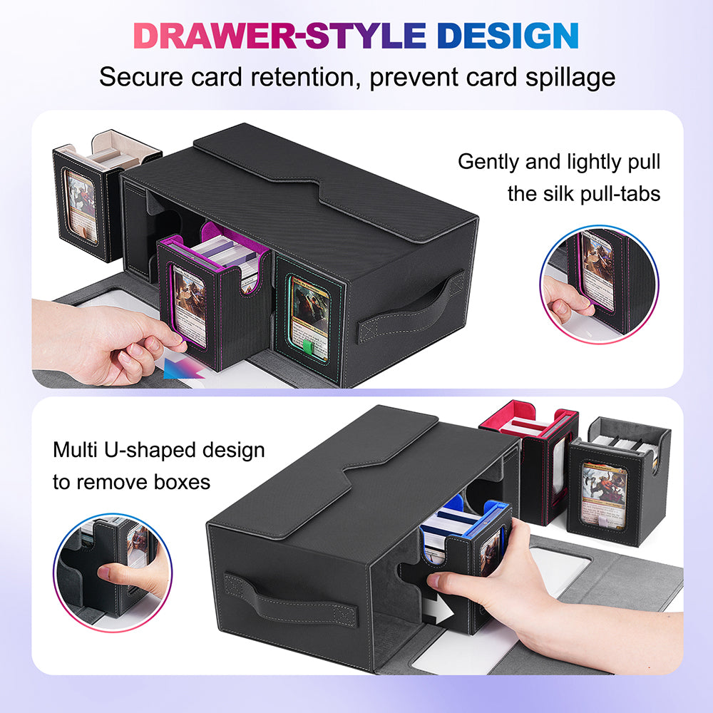 7-in-1 - 6-Slot Drawer-Style Deck Box + Accessory Drawer