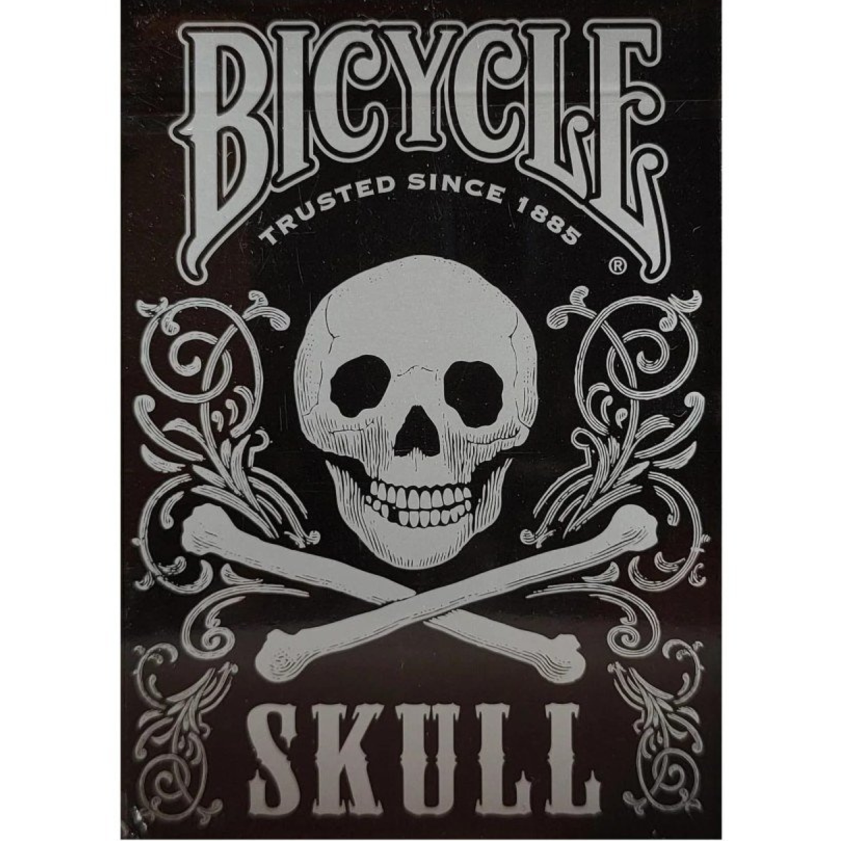 Bicycle Skull Metallic (Silver)