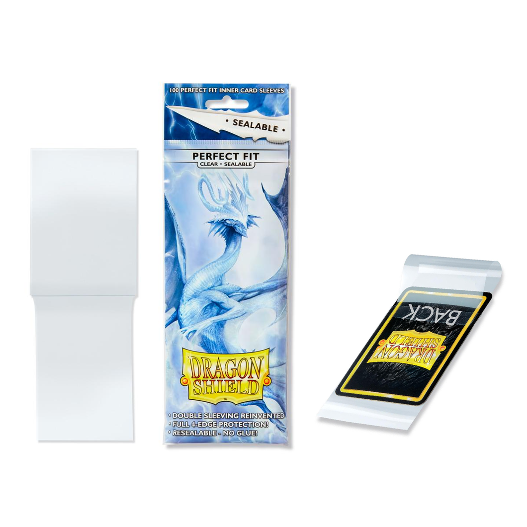 Dragon Shield:  Sealable Standard Inner Sleeves - Perfect Fit - Clear (100)