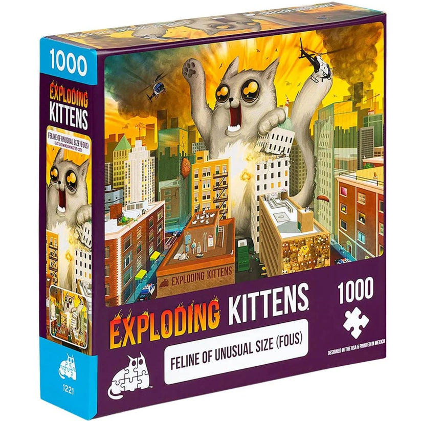 Jigsaw Puzzle: Exploding Kittens - Feline of Unusual Size (1000 Pieces ...