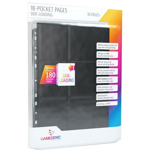 Gamegenic 18-Pocket Pages: Side-Loading (10 Pages Bag)