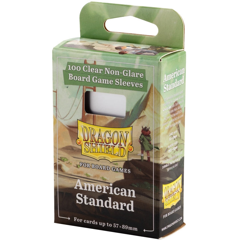 Dragon Shield - Board Game Sleeves: American Standard - Clear Non-Glare (100)