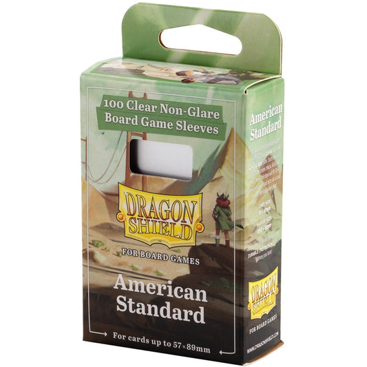 Dragon Shield - Board Game Sleeves: American Standard - Clear Non-Glare (100)