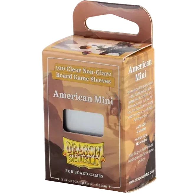 Dragon Shield - Board Game Sleeves: American Mini - Clear Non-Glare (100)