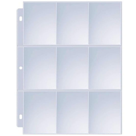 CSP 9 Pocket Trading Card Album Pages - No PVC / Acid Free (Box of 100)
